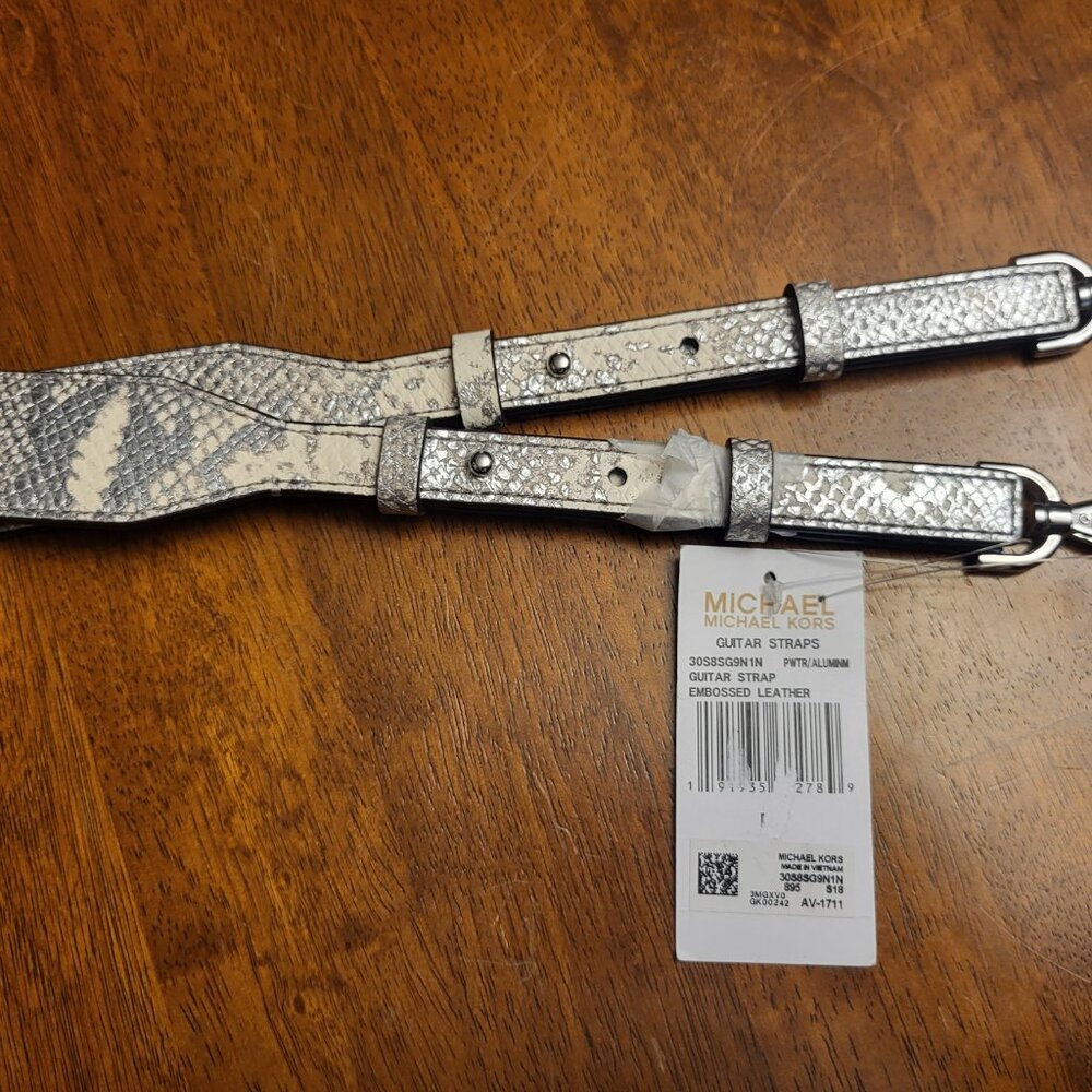 Michael Kors ~ Embossed Leather Guitar Strap ~ (or Crossbody Strap) ~ NWT